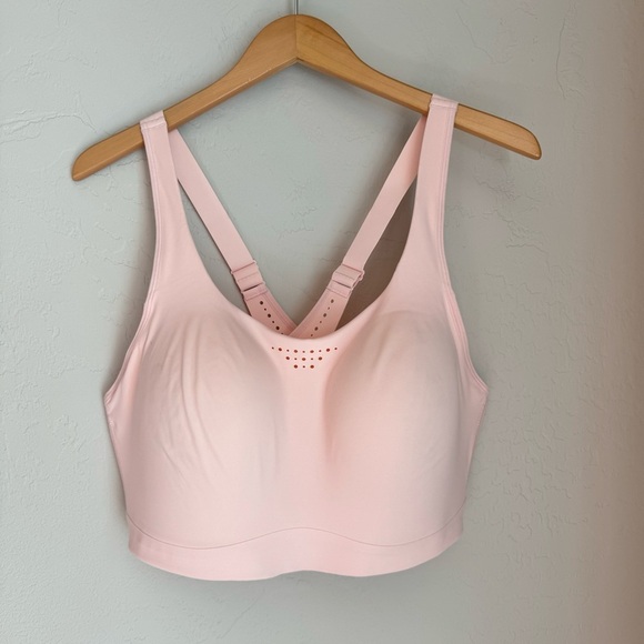 Athleta Womens Light Pink Lined Adjustable Straps Cross Back Sports Bra Sz. 40DD - Picture 4 of 6